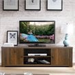 Costway Wood TV Stand for TV's up to 65'' with Storage Cabinets in Brown