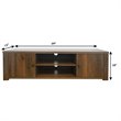 Costway Wood TV Stand for TV's up to 65'' with Storage Cabinets in Brown