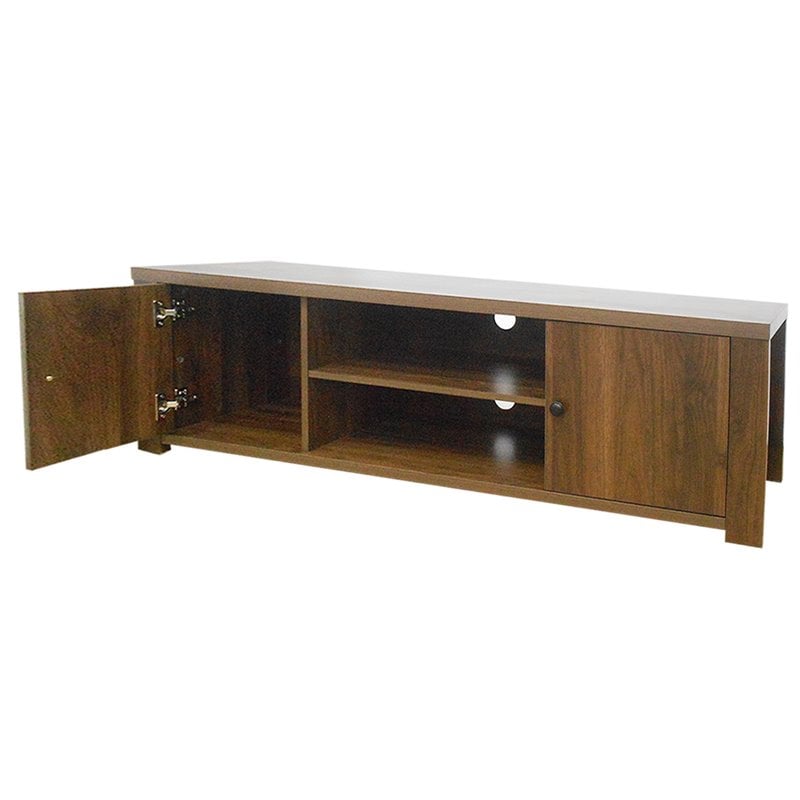 Costway Wood TV Stand for TV's up to 65'' with Storage Cabinets in Brown