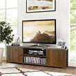 Costway Wood TV Stand for TV's up to 65'' with Storage Cabinets in Brown