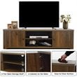 Costway Wood TV Stand for TV's up to 65'' with Storage Cabinets in Brown