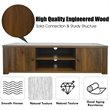 Costway Wood TV Stand for TV's up to 65'' with Storage Cabinets in Brown