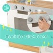 Costway 2-in-1 Kid Kitchen/Diner Restaurant Pretend Cooking Playset Toy in White