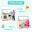Costway 2-in-1 Kid Kitchen/Diner Restaurant Pretend Cooking Playset Toy in White