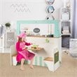 Costway 2-in-1 Kid Kitchen/Diner Restaurant Pretend Cooking Playset Toy in White