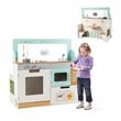Costway 2-in-1 Kid Kitchen/Diner Restaurant Pretend Cooking Playset Toy in White