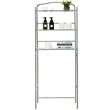Costway 3-Tier Over The Toilet Metal Towel Rack Storage Organizer in Silver