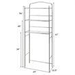Costway 3-Tier Over The Toilet Metal Towel Rack Storage Organizer in Silver