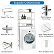 Costway 3-Tier Over The Toilet Metal Towel Rack Storage Organizer in Silver