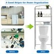 Costway 3-Tier Over The Toilet Metal Towel Rack Storage Organizer in Silver