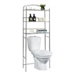 Costway 3-Tier Over The Toilet Metal Towel Rack Storage Organizer in Silver