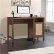 Costway Contemporary Wood Computer Desk with Storage Cabinet in Walnut