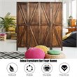 Costway 4-panel Wood Folding Room Divider with V-shaped Design in Brown