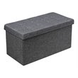Costway 31.5'' Fabric Foldable Storage Ottoman Toy Chest in Dark Gray