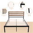 Costway Contemporary Metal Full Size Platform Bed Frame in Black