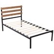 Costway Contemporary Metal Twin Size Platform Bed Frame in Black