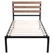 Costway Contemporary Metal Twin Size Platform Bed Frame in Black