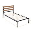 Costway Contemporary Metal Twin Size Platform Bed Frame in Black