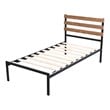Costway Contemporary Metal Twin Size Platform Bed Frame in Black