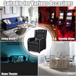 Costway Contemporary Faux Leather Massage Gaming Recliner Chair in Gray