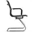 Costway Iron and PU Leather Office Waiting Room Chairs in Black (Set of 2)