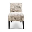 Costway Sponge Accent Armless Chair with Solid Wood Legs in Beige (Set of 2)