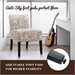 Costway Sponge Accent Armless Chair with Solid Wood Legs in Beige (Set of 2)