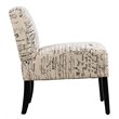 Costway Sponge Accent Armless Chair with Solid Wood Legs in Beige (Set of 2)