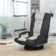 Costway Swivel Gaming Floor Chair with Foldable Adjustable Backrest in Gray