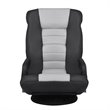 Costway Swivel Gaming Floor Chair with Foldable Adjustable Backrest in Gray