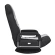 Costway Swivel Gaming Floor Chair with Foldable Adjustable Backrest in Gray