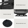 Costway Swivel Gaming Floor Chair with Foldable Adjustable Backrest in Gray