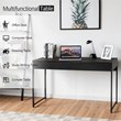Costway 2-drawer Contemporary Engineered Wood Computer Desk in Black