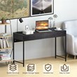 Costway 2-drawer Contemporary Engineered Wood Computer Desk in Black
