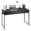 Costway 2-drawer Contemporary Engineered Wood Computer Desk in Black