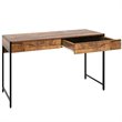 Costway 2-drawer Contemporary Engineered Wood Computer Desk in Antique Brown