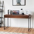 Costway 2-drawer Contemporary Engineered Wood Computer Desk in Brown