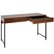 Costway 2-drawer Contemporary Engineered Wood Computer Desk in Brown