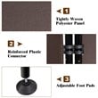 Costway 4-panel Fabric and Steel Folding Room Divider with Steel Frame in Brown