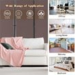 Costway 4-panel Fabric and Steel Folding Room Divider with Steel Frame in Brown