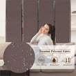 Costway 4-panel Fabric and Steel Folding Room Divider with Steel Frame in Brown