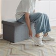 Costway 30'' Folding Storage Ottoman with Lift Top/Bedroom Bench in Light Gray