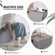 Costway 30'' Folding Storage Ottoman with Lift Top/Bedroom Bench in Light Gray