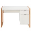 Costway Contemporary Engineered Wood Computer Desk with Drawers in Natural