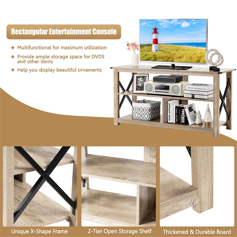 Costway Engineered Wood TV Stand for TV's up to 55