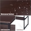 Costway 55'' Engineered Wood Computer Desk with Storage Shelf in Coffee