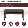 Costway 55'' Engineered Wood Computer Desk with Storage Shelf in Coffee