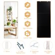 Costway 59'' Full Body Aluminum Frame Leaning Hanging Dressing Mirror in Gold