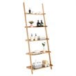 Costway 5-Tier Storage Display Plant Stand Ladder Bookshelf in Natural