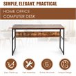 Costway 55'' Engineered Wood Computer Desk with Storage Shelf in Brown